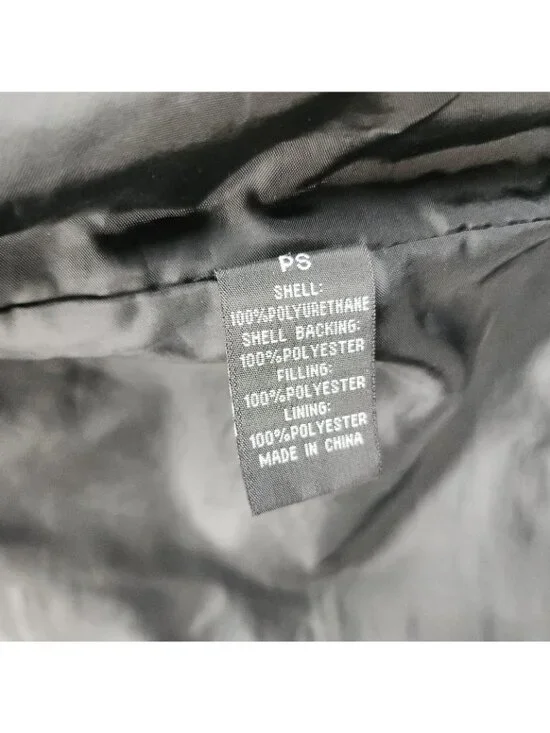 Y2K Faux Leather Moto Jacket Women's Petite Small Snake Skin Mob Wife Grunge - Picture 9 of 11